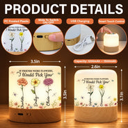 Afro Besties,Gift For Bestie,Icon,Sentimental - Birthday Gift For Best Friend - Personalized Birth Flower Takes Time To Grow An Old Friend Touch Night Light