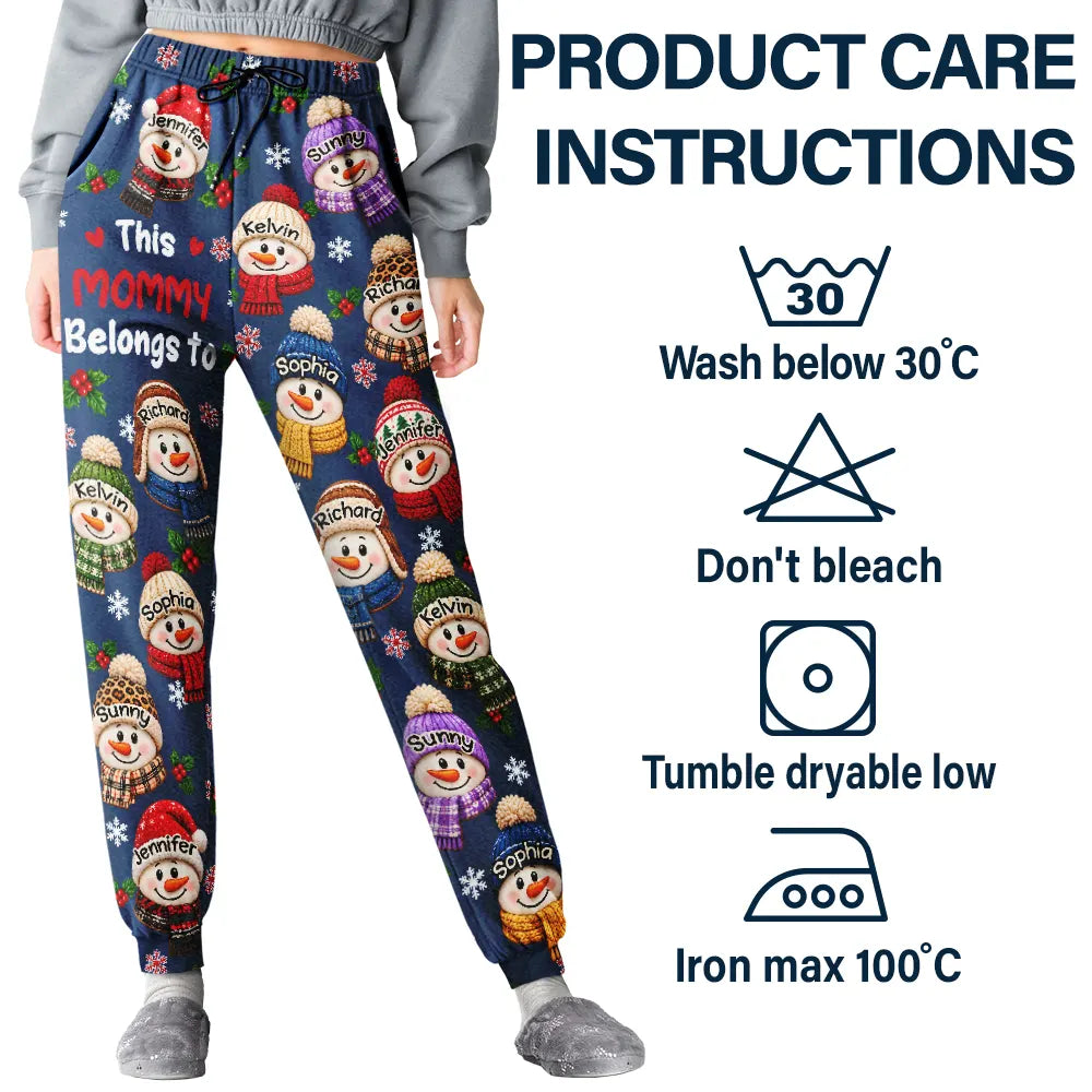 Christmas,Gift For Grandpa,Gifts For Him,Happy,Icon - Christmas Gift For Grandpa Papa - Personalized Grandkids Snowman Pajama Pants