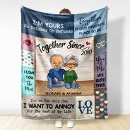 I Love You The Most Together Since Couple - Anniversary, Birthday Gift For Spouse, Husband, Wife, Boyfriend, Girlfriend - Personalized Custom Fleece Blanket