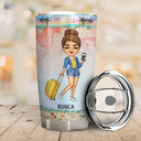 Just A Girl Boy Who Loves Traveling Cruising - Birthday Gift For Him, Her, Trippin', Vacation Lovers - Personalized Custom Tumbler