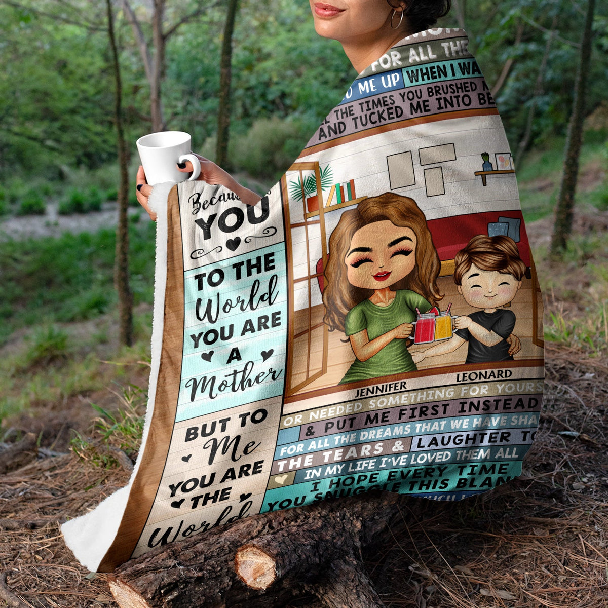 To My Mom I Love You For All The Times - Birthday, Loving Gift For Children, Kids - Personalized Custom Blanket - Birthday, Loving Gift For Mommy, Mother - Personalized Custom Fleece Blanket