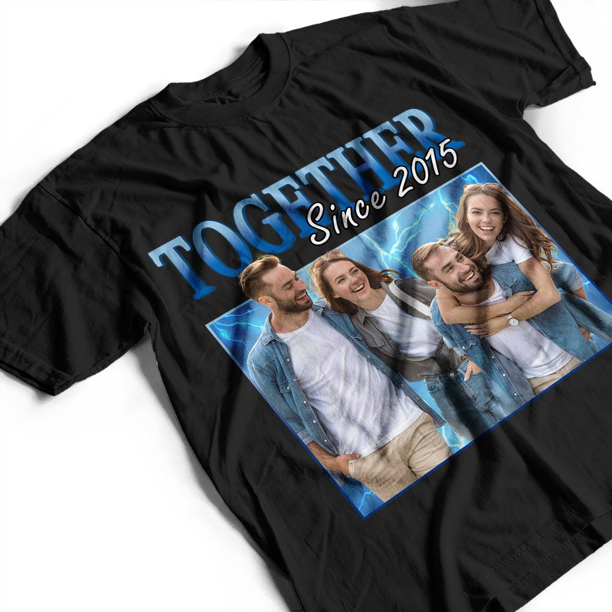 Custom Photo 90s Retro Vintage - Birthday, Anniversary Gift For Spouse, Husband, Wife, Couple - Personalized T Shirt