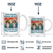 Your Tiny Furry Overlords - Gift For Cat Lovers, Cat Mom, Cat Dad - Personalized Mug