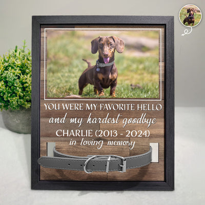 Rectangle Pet Loss Sign, Collar Frame