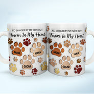 Forever In My Heart - Memorial Gift For Dog Lovers, Cat Lovers - 3D Inflated Effect Printed Mug, Personalized White Edge-to-Edge Mug