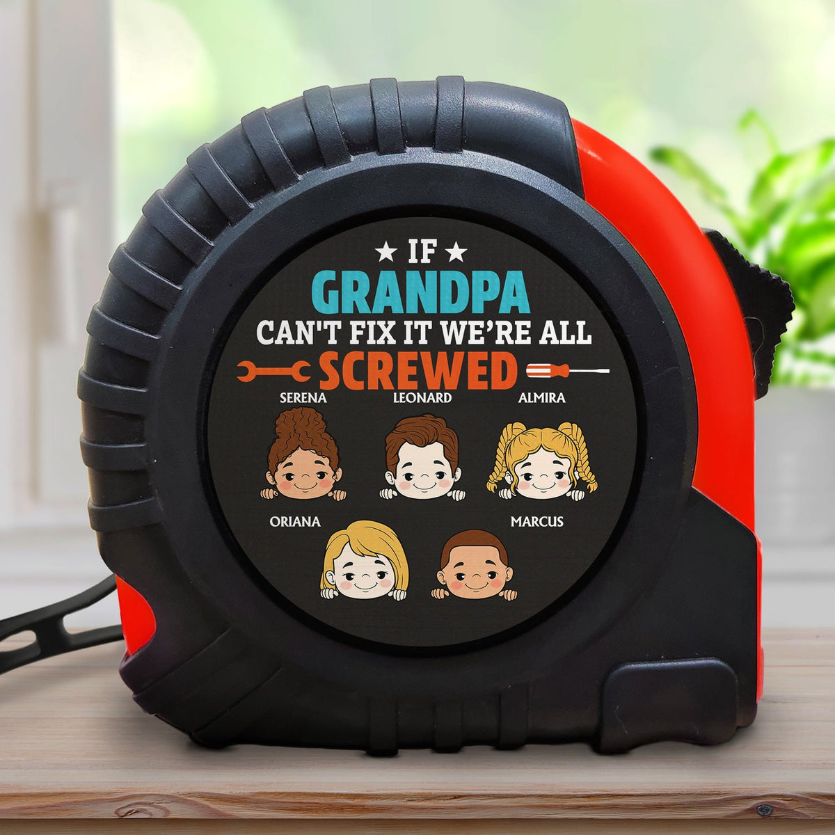 If Papa Can't Fixed It We're All Screwed - Funny Gift For Grandpa, Dad, Father - Personalized Tape Measure