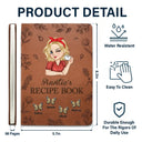 Grandma Mom Auntie Butterfly Recipe Cookbook - Personalized Leather Journal