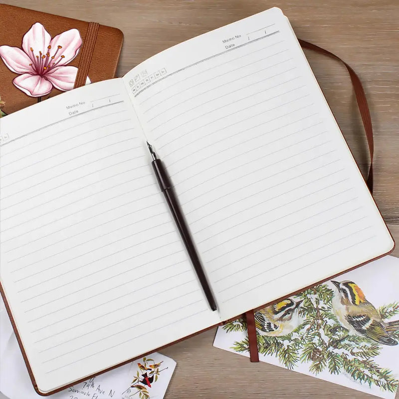 Birth Month Flowers Bloom Cooking Recipe Book - Personalized Leather Journal
