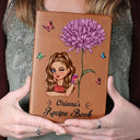 Birth Month Flowers Bloom Cooking Recipe Book - Personalized Leather Journal