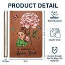 Birth Month Flowers Bloom Cooking Recipe Book - Personalized Leather Journal