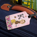 Monogram Floral Tropical Girl - Personalized Luggage Tag