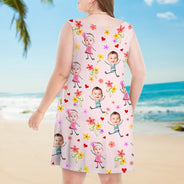 Custom Photo Bless To Be Called Grandma Nana - Personalized Sleeveless Tank Dress
