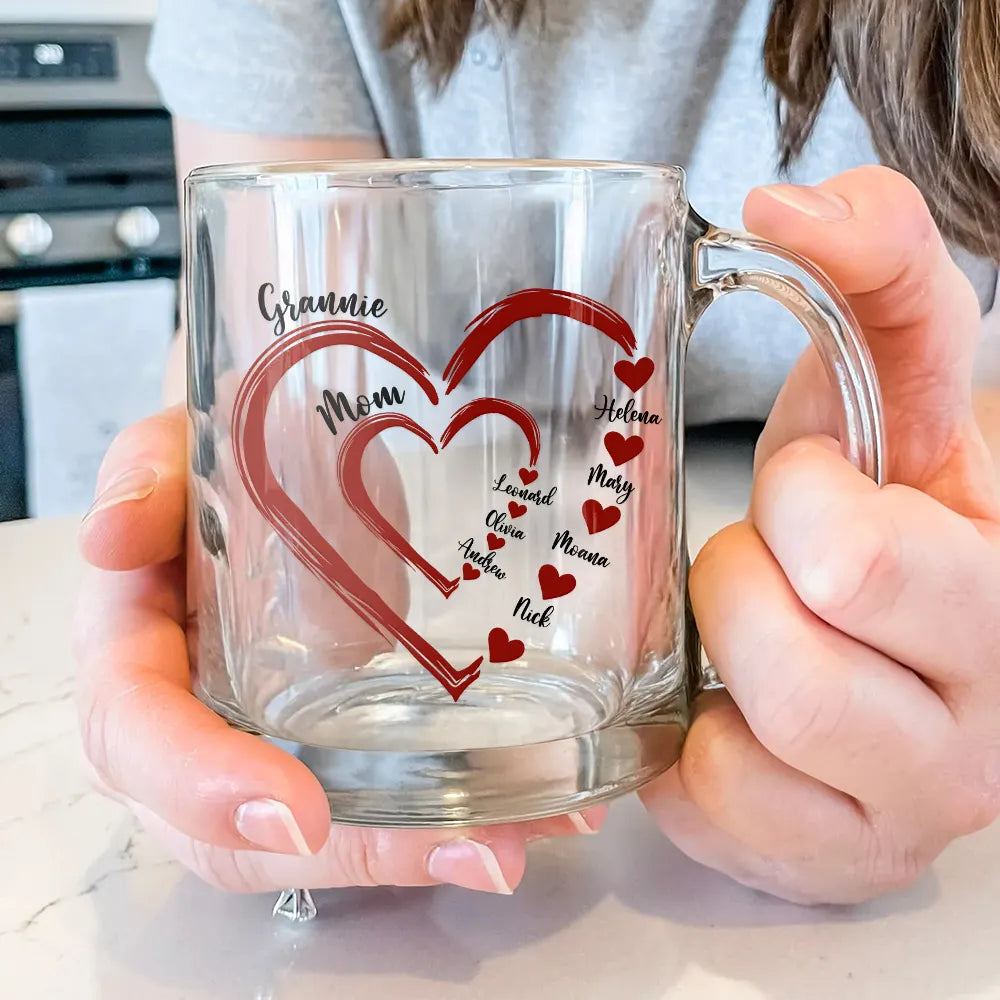 Gift For Grandma, Gift For Mother - Mom's Grandma's Sweethearts - Personalized Glass Mug
