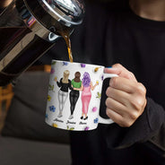 Gift For Bestie,Gift For Sisters,Happy - Sisters Will Always Be Connected By Heart - Personalized White Edge-to-Edge Mug