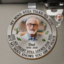 Memorial,Sad,Family - Custom Photo Memorial My Mind Still Talks To You - Personalized Custom Shaped Car Visor Clip