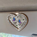 Memorial,Sad,Family - Memorial My Mind Still Talks To You Heart Shaped - Personalized Custom Shaped Car Visor Clip