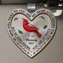 Memorial,Sad,Family - Memorial My Mind Still Talks To You Heart Shaped - Personalized Custom Shaped Car Visor Clip