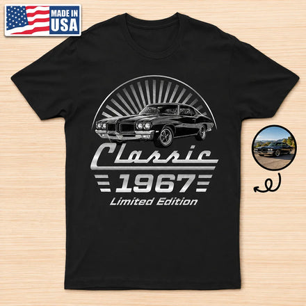 Custom Photo Classic Car Limited Edition - Personalized T Shirt