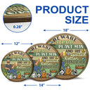 Beware A Crazy Plant Lady & Her Spoiled Rotten Dogs Live Here Gardening - Garden Sign, Birthday, Housewarming Gift For Her, Him, Gardener, Outdoor Decor - Personalized Custom Wood Circle Sign