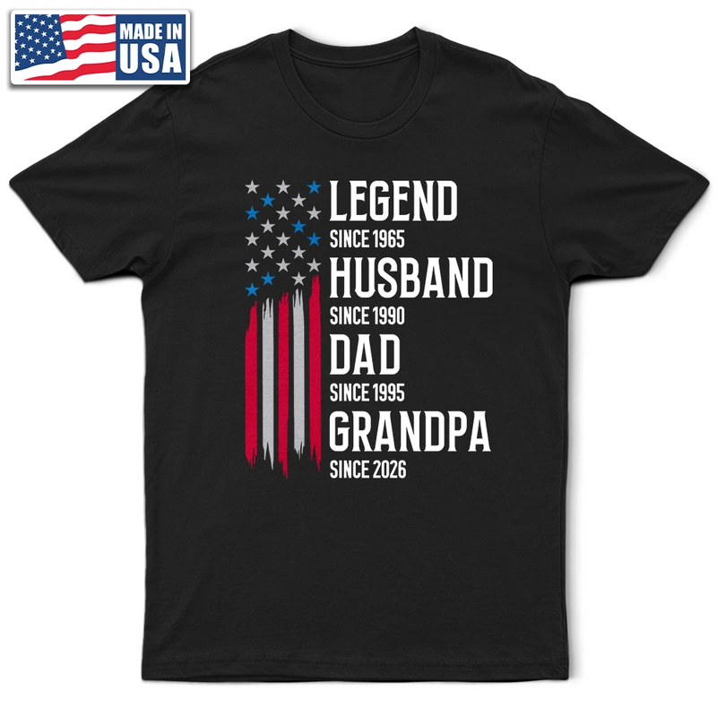 Gift For Grandpa,Dad's Hobby,Afro Dad,Gift For Men,Independence Day,Happy,Top Market - The Original Legend Legend Husband Daddy Grandpa - Personalized T Shirt