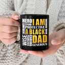 I Am A Black Dad - Personalized Black Mug
