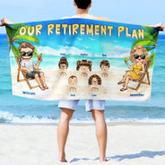 Retirement Plan - Personalized Beach Towel