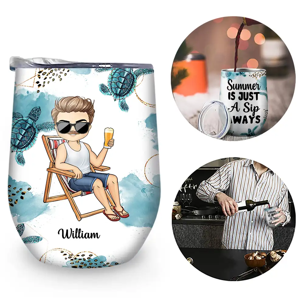 Sip Back And Relax - Personalized Wine Tumbler