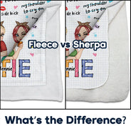 You Are My Bestie Cartoon - Personalized Fleece Blanket, Sherpa Blanket