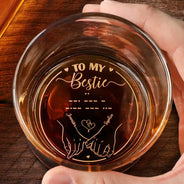 Gift For Husband,Gift For Wife,Gift For Boyfriend,Gift For Girlfriend,Gift For Mother,Gift For Father,Gift For Daughter,Gift For Son,Gift For Sisters,Gift For Brothers,Gift For Bestie,Love - Morse Code Secret Message - Personalized Engraved Whiskey Glass

