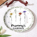 Gift For Mother,Gift For Grandma,Love - Birth Flower Grandma's Garden - Personalized Ceramic Plate