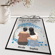 Gift For Mother,Gift For Daughter,Love  - The Love Between Mother & Daughters Is Forever - Personalized Vertical Stained Glass Suncatcher