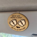 New Dad,New baby,New Mom,Happy - Expecting Parents See You In - Personalized Custom Shaped Car Visor Clip
