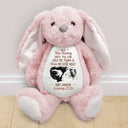 Custom Photo, New baby, New Mom, New Dad, Happy - Custom Photo Baby Expecting Hug This Bunny Untill You Can Hold Me Tight - Personalized Soft Toy Bunny