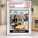 Custom Photo,Baseball,Sport Dad,Sport Mom,Happy - Custom Photo Baseball Gift Family Dream Team - Personalized Custom Shaped Acrylic Plaque