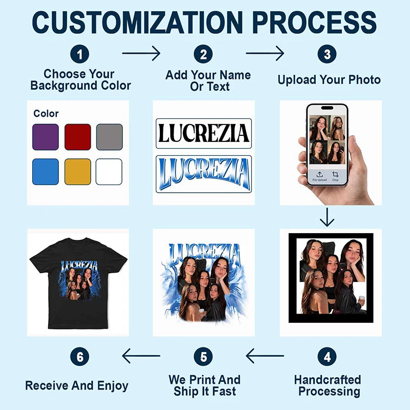 Custom Photo, Art Design, Gift For Couples, Humorous, Photo Collage - Custom Photo Collage Portrait Vintage Bootleg Shirt - Personalized T Shirt