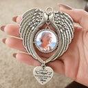 Sentimental,Christmas,Custom Photo,Pet Lovers,Memorial,Upload Full Photo - Custom Photo Memorial Pet I Will Carry You With Me - Personalized Angel Wings Photo Ornament
