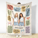 Grateful,Art Design,Gift For Bestie,Christmas,Photo - Faceless Portrait - Custom Photo Faceless Portrait Why You Are My Bestie - Personalized Fleece Blanket, Sherpa Blanket