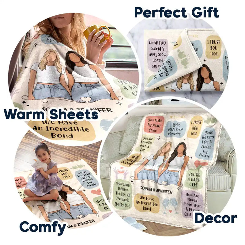 Grateful,Art Design,Gift For Bestie,Christmas,Photo - Faceless Portrait - Custom Photo Faceless Portrait Why You Are My Bestie - Personalized Fleece Blanket, Sherpa Blanket