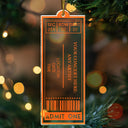 Gift For Bestie,Christmas,Custom Text,Happy - Favorite Ticket Concert Event Keepsake - Personalized Custom Shaped Acrylic Ornament