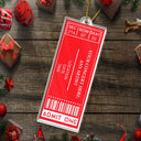Gift For Bestie,Christmas,Custom Text,Happy - Favorite Ticket Concert Event Keepsake - Personalized Custom Shaped Acrylic Ornament