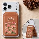 Christmas,Gift For Yourself,Gift For Women,Vector,Happy - Birth Month Flower Booming For Her, Mothers, Sisters, Friends - Personalized Magnetic Phone Wallet