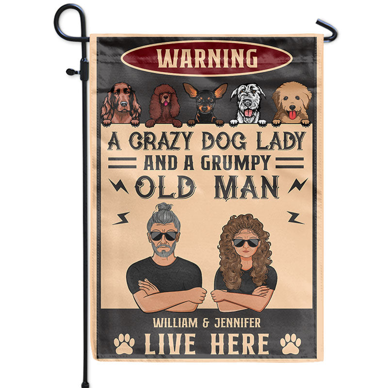Dog Lovers A Crazy Dog Lady And Her Grumpy Old Man - Personalized Cust ...