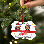 Sibling Brothers And Sisters Stick Together - Personalized Custom Aluminum Ornament
