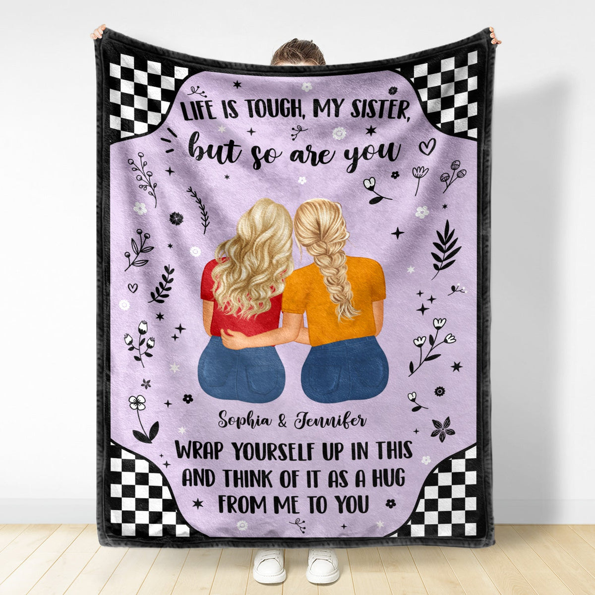 Life Is Tough - Gift For Sister - Personalized Fleece Blanket