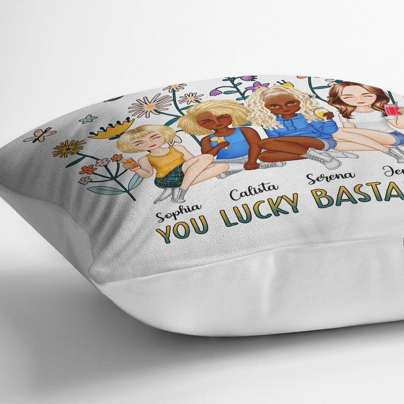 Congrats On Being My Bestie Flower - Gift For Bestie - Personalized Pillow