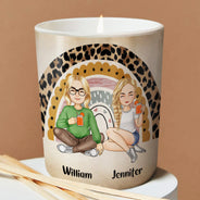 Bestie Sister Light This Candle - Gift For Bestie, Sister - Personalized Scented Candle With Wooden Lid
