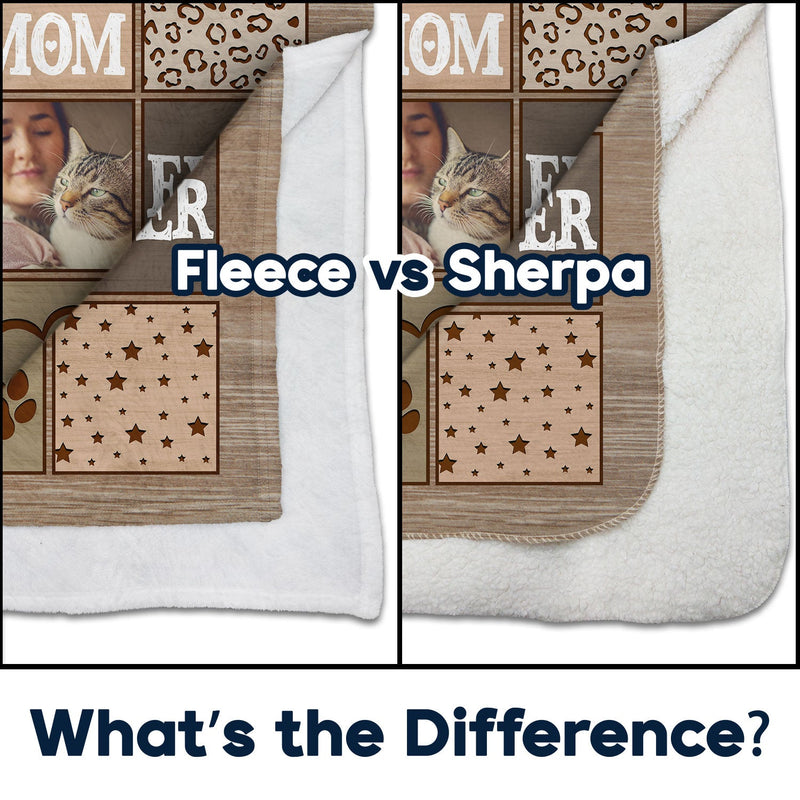 Custom Photo Best Dog Mom Ever - Gift For Pet Lovers - Personalized Fleece Blanket