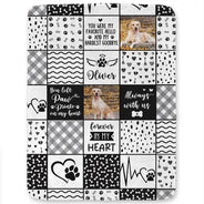 Custom Photo Pet Memorial Always With Us - Memorial Gift For Pet Lovers - Personalized Fleece Blanket, Sherpa Blanket