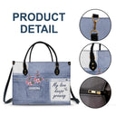 My Love Keeps Growing - Gift For Grandma And Mother - Personalized Leather Bag