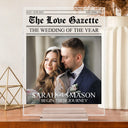 Gift For Couples,Wedding,Love,Gift For Women,Gift For Men,Gift For Wife,Gift For Husband,LGBT - Custom Photo The Wedding Of The Year Newlywed Couples - Personalized Vertical Rectangle Acrylic Plaque